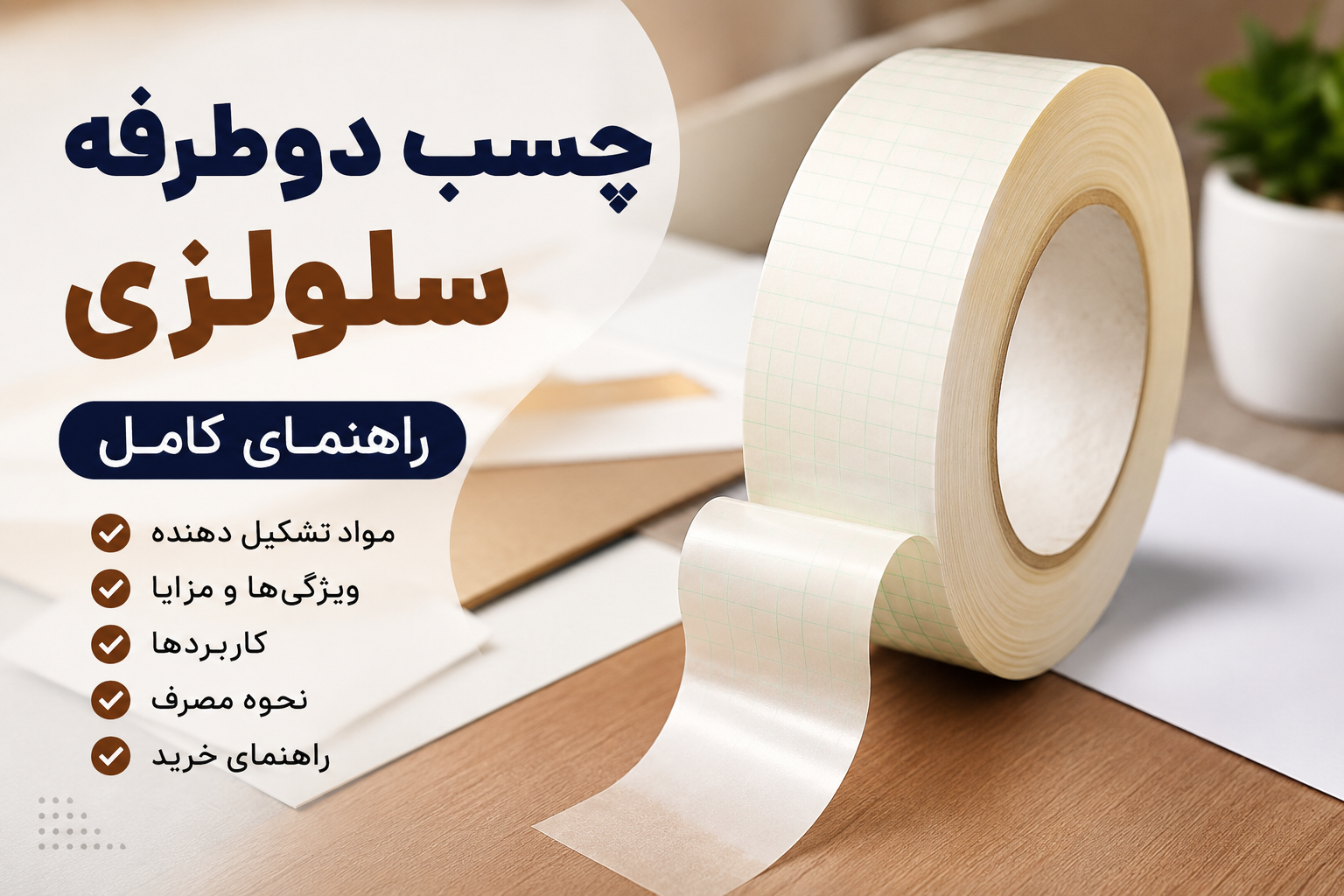 چسب دوطرفه سلولزی چیست؟
